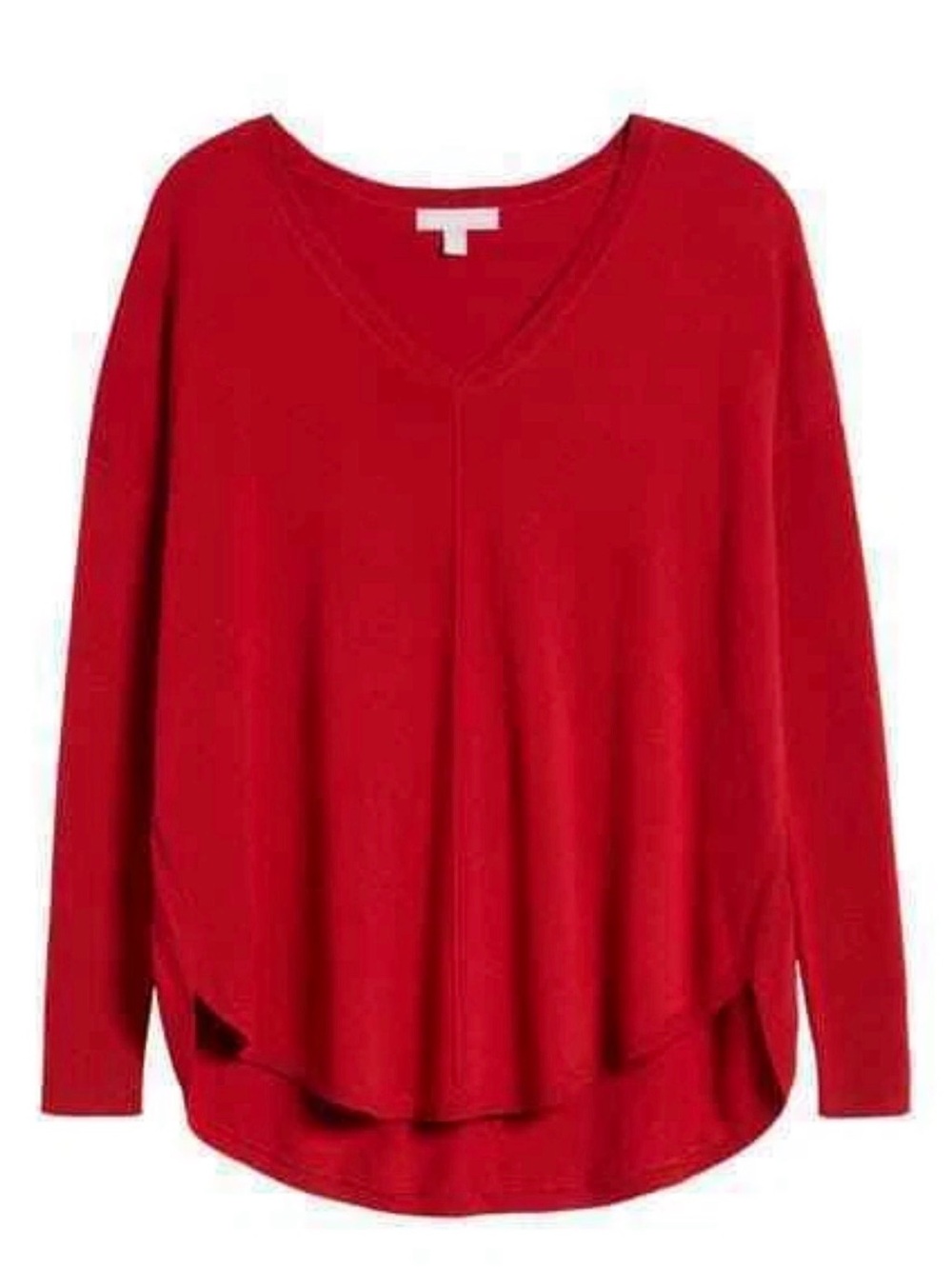 Chelsea28 Everyday Red V-Neck Sweater (Nordstrom) Small